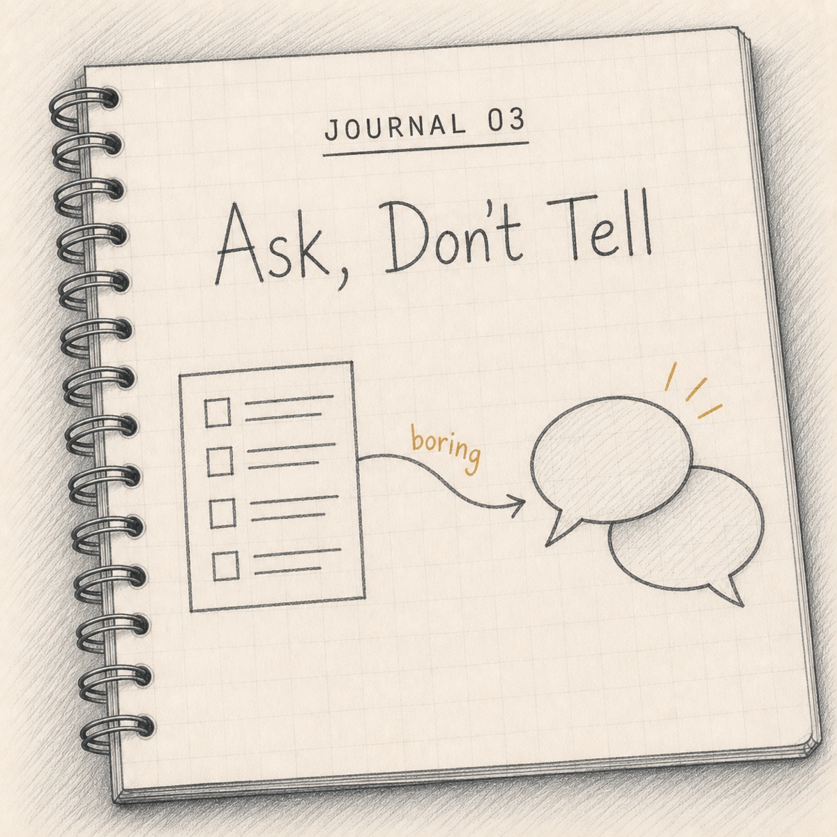 Journal 03: Ask, Don't Tell